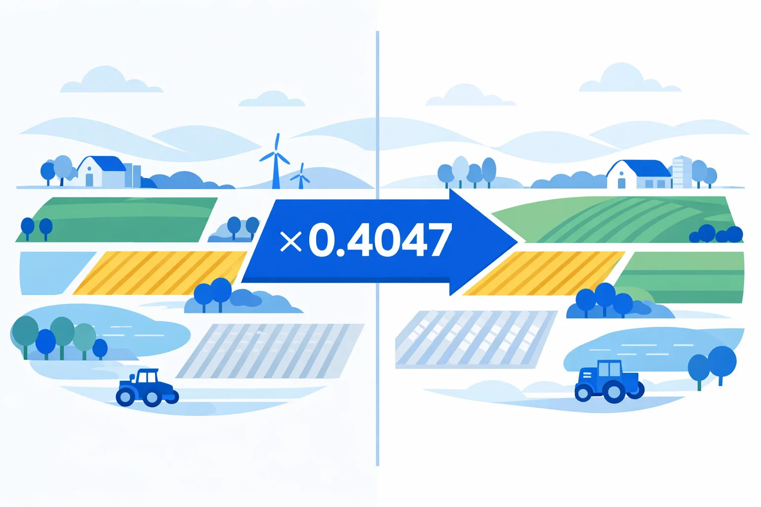 Acres to Hectares Converter